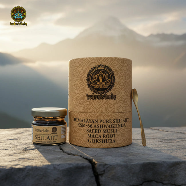 Indravitals Pure Himalayan Shilajit & Ashwagandha (20g) Main Image
